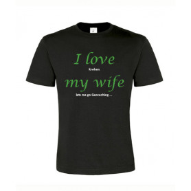 I love my wife, T-Shirt (schwarz/grün)