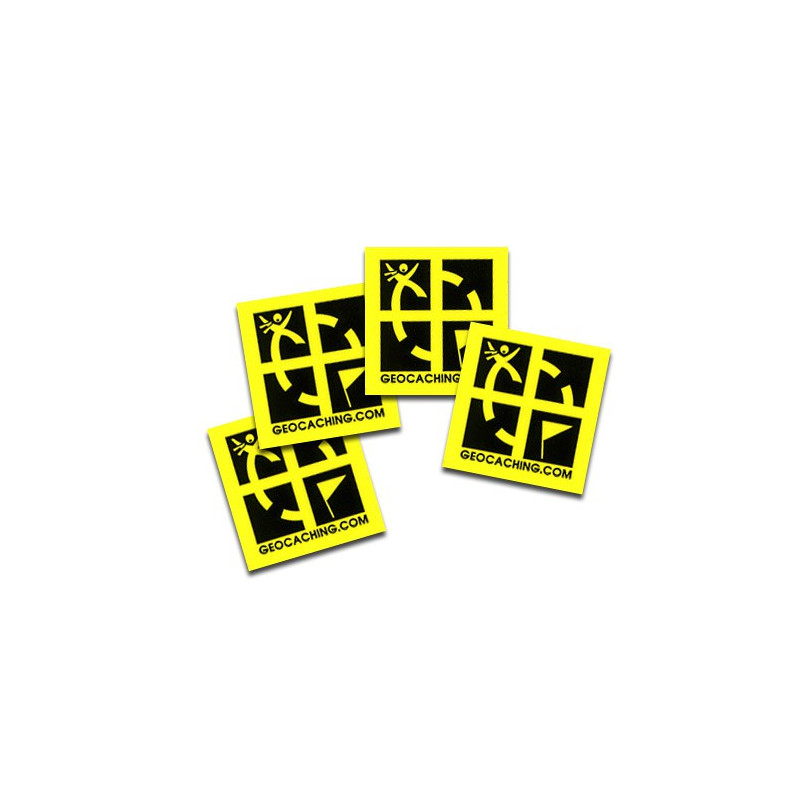 Mini sticker 4 pak geel 2 x 2 cm