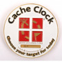 Cache Clock Geocoin - AB Red- RE