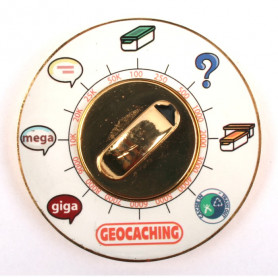 Cache Clock Geocoin - PG glitter AE