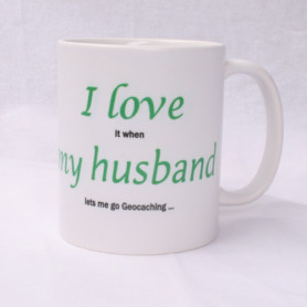 Koffie + thee mok: I love my husband