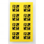 Mini sticker 8 pack yellow or green 2 x 2 cm