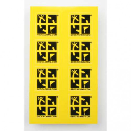 Mini sticker 8 pack yellow or green 2 x 2 cm