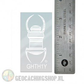Travel bug - Sticker - 8,5 cm - wit, decall