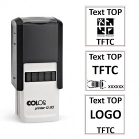 Log stempel - Printer - 20x20 mm - Eigen tekst/logo