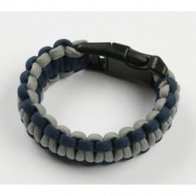 Paracord bracelet - Blue with grey - S