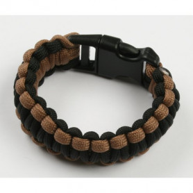Paracord bracelet - Khaki-black - M