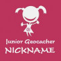 Junior Geocacher kinder t-shirt met naam - roze | Geocachingshop