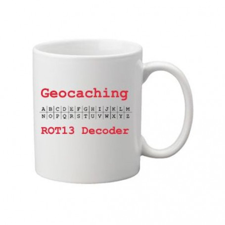 Koffie mok: ROT 13 decoder | Geocachingshop.nl
